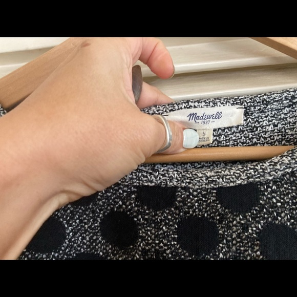 Madewell cosy boxy dots sweater top S M - Picture 2 of 3